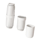 Maxbell Toothbrush Container Portable Toothpaste Storage Toothbrush Case for Camping 4Pcs White Gray