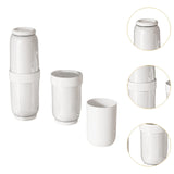 Maxbell Toothbrush Container Portable Toothpaste Storage Toothbrush Case for Camping 4Pcs White Gray