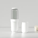 Maxbell Toothbrush Container Portable Toothpaste Storage Toothbrush Case for Camping 4Pcs White Gray