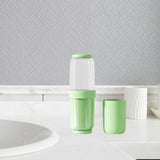 Maxbell Toothbrush Container Portable Toothpaste Storage Toothbrush Case for Camping 4Pcs Green