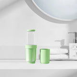 Maxbell Toothbrush Container Portable Toothpaste Storage Toothbrush Case for Camping 4Pcs Green