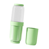 Maxbell Toothbrush Container Portable Toothpaste Storage Toothbrush Case for Camping 4Pcs Green