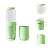 Maxbell Toothbrush Container Portable Toothpaste Storage Toothbrush Case for Camping 4Pcs Green