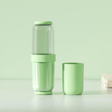 Maxbell Toothbrush Container Portable Toothpaste Storage Toothbrush Case for Camping 4Pcs Green
