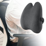 Maxbell Lumbar Support Pillow for Office Chair for Sleeping Rest Car Driver recliner dark grey