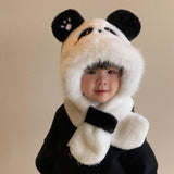 Maxbell Children Hat and Scarf Costume Cute Hood Autumn Winter Kid Accessories Kids white