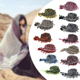 Maxbell Outdoor Arabic Scarf Breathable Desert Keffiyeh for Camping Sports Women Men Black