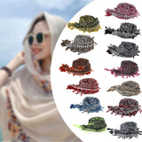 Maxbell Outdoor Arabic Scarf Breathable Desert Keffiyeh for Camping Sports Women Men Black