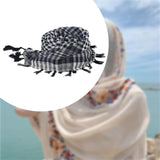 Maxbell Outdoor Arabic Scarf Breathable Desert Keffiyeh for Camping Sports Women Men Black