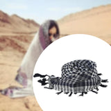 Maxbell Outdoor Arabic Scarf Breathable Desert Keffiyeh for Camping Sports Women Men Black