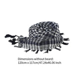 Maxbell Outdoor Arabic Scarf Breathable Desert Keffiyeh for Camping Sports Women Men Black