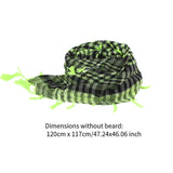 Maxbell Outdoor Arabic Scarf Breathable Desert Keffiyeh for Camping Sports Women Men Green