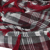 Maxbell Outdoor Arabic Scarf Breathable Desert Keffiyeh for Camping Sports Women Men Dark Red
