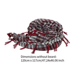 Maxbell Outdoor Arabic Scarf Breathable Desert Keffiyeh for Camping Sports Women Men Dark Red