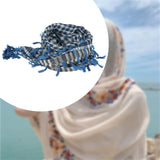 Maxbell Outdoor Arabic Scarf Breathable Desert Keffiyeh for Camping Sports Women Men Blue