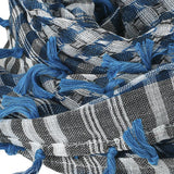 Maxbell Outdoor Arabic Scarf Breathable Desert Keffiyeh for Camping Sports Women Men Blue