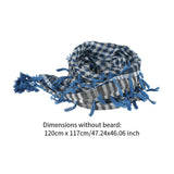Maxbell Outdoor Arabic Scarf Breathable Desert Keffiyeh for Camping Sports Women Men Blue