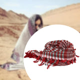 Maxbell Outdoor Arabic Scarf Breathable Desert Keffiyeh for Camping Sports Women Men Red