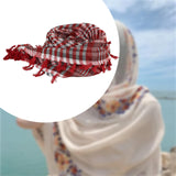 Maxbell Outdoor Arabic Scarf Breathable Desert Keffiyeh for Camping Sports Women Men Red