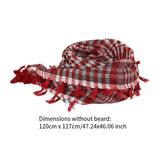 Maxbell Outdoor Arabic Scarf Breathable Desert Keffiyeh for Camping Sports Women Men Red