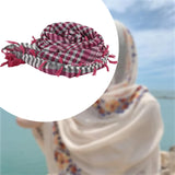 Maxbell Outdoor Arabic Scarf Breathable Desert Keffiyeh for Camping Sports Women Men Rose