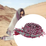 Maxbell Outdoor Arabic Scarf Breathable Desert Keffiyeh for Camping Sports Women Men Rose