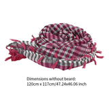 Maxbell Outdoor Arabic Scarf Breathable Desert Keffiyeh for Camping Sports Women Men Rose