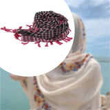 Maxbell Outdoor Arabic Scarf Breathable Desert Keffiyeh for Camping Sports Women Men Black Rose