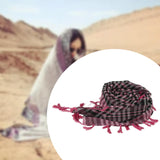 Maxbell Outdoor Arabic Scarf Breathable Desert Keffiyeh for Camping Sports Women Men Black Rose