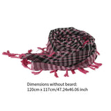 Maxbell Outdoor Arabic Scarf Breathable Desert Keffiyeh for Camping Sports Women Men Black Rose