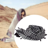 Maxbell Outdoor Arabic Scarf Breathable Desert Keffiyeh for Camping Sports Women Men Grid