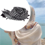 Maxbell Outdoor Arabic Scarf Breathable Desert Keffiyeh for Camping Sports Women Men Grid
