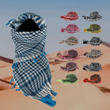 Maxbell Outdoor Arabic Scarf Breathable Desert Keffiyeh for Camping Sports Women Men Grid