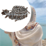 Maxbell Outdoor Arabic Scarf Breathable Desert Keffiyeh for Camping Sports Women Men Dark Green