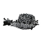 Maxbell Outdoor Arabic Scarf Breathable Desert Keffiyeh for Camping Sports Women Men Black Grid