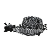 Maxbell Outdoor Arabic Scarf Breathable Desert Keffiyeh for Camping Sports Women Men Black Grid