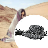 Maxbell Outdoor Arabic Scarf Breathable Desert Keffiyeh for Camping Sports Women Men Black Grid