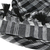 Maxbell Outdoor Arabic Scarf Breathable Desert Keffiyeh for Camping Sports Women Men Black Grid