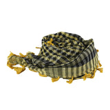 Maxbell Outdoor Arabic Scarf Breathable Desert Keffiyeh for Camping Sports Women Men Yellow Black