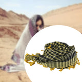 Maxbell Outdoor Arabic Scarf Breathable Desert Keffiyeh for Camping Sports Women Men Yellow Black