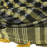 Maxbell Outdoor Arabic Scarf Breathable Desert Keffiyeh for Camping Sports Women Men Yellow Black