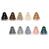 Maxbell Pashmina Shawl Wrap Fashionable Long Winter Scarf for Bedroom Office Wedding Black