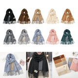 Maxbell Pashmina Shawl Wrap Fashionable Long Winter Scarf for Bedroom Office Wedding Black