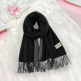 Maxbell Pashmina Shawl Wrap Fashionable Long Winter Scarf for Bedroom Office Wedding Black