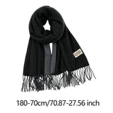 Maxbell Pashmina Shawl Wrap Fashionable Long Winter Scarf for Bedroom Office Wedding Black