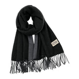 Maxbell Pashmina Shawl Wrap Fashionable Long Winter Scarf for Bedroom Office Wedding Black