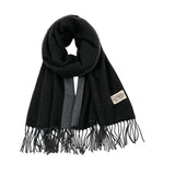 Maxbell Pashmina Shawl Wrap Fashionable Long Winter Scarf for Bedroom Office Wedding Black