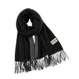 Maxbell Pashmina Shawl Wrap Fashionable Long Winter Scarf for Bedroom Office Wedding Black
