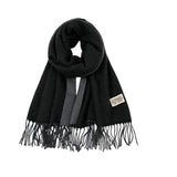 Maxbell Pashmina Shawl Wrap Fashionable Long Winter Scarf for Bedroom Office Wedding Black