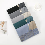 Maxbell Pashmina Shawl Wrap Fashionable Long Winter Scarf for Bedroom Office Wedding Black